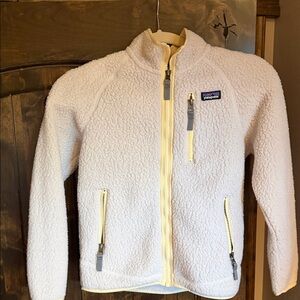 Patagonia Kids Cream Fleece Jacket